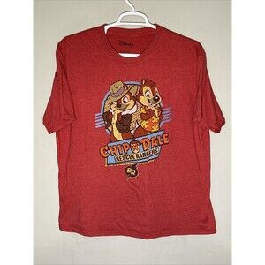 Disney Chip N Dale Rescue Rangers Graphic T-Shirt Red Size 2XL XXL
